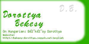 dorottya bekesy business card